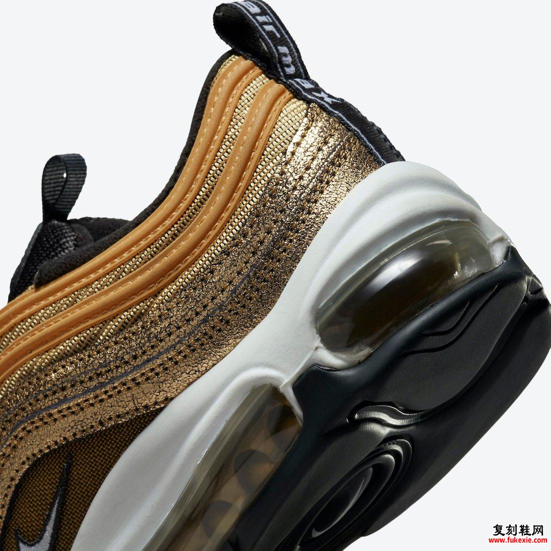 耐克max97真假细节图,耐克max720真假细节图 nikeairmax97crackedgold碎金配色即将发售货号do5881700