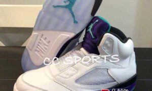 Will Smith x Air Jordan 5「Grape」无鞋带联名版本实物曝光