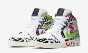 Air Jordan 1 Mid 涂鸦配色，货号：554724-119 - 莆田鞋