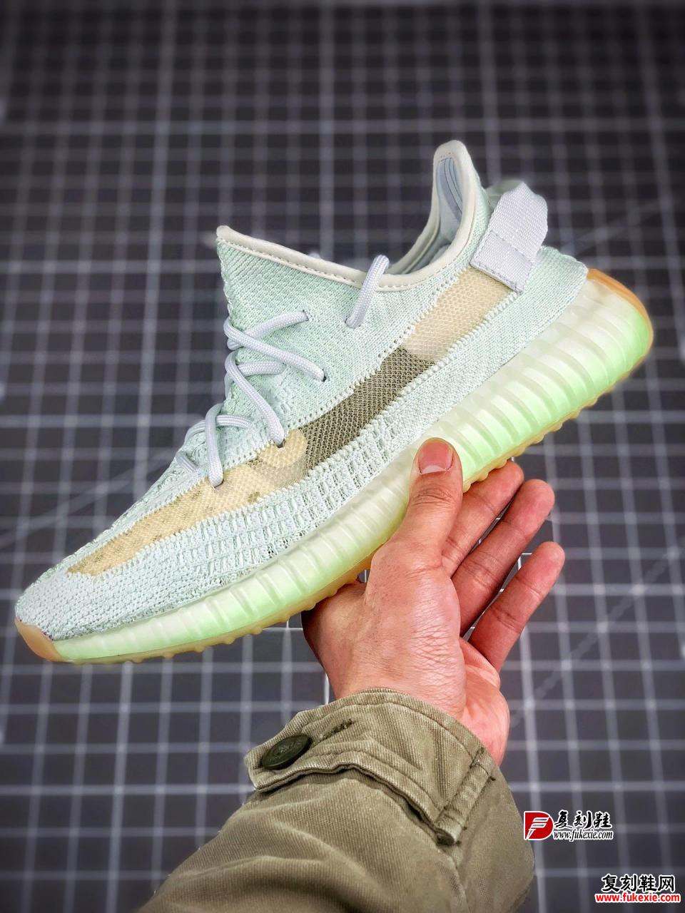 巴斯夫真爆大底 Adidas Yeezy 350 Boost V2  “Hyperspace” 薄荷绿配色 亚洲限定