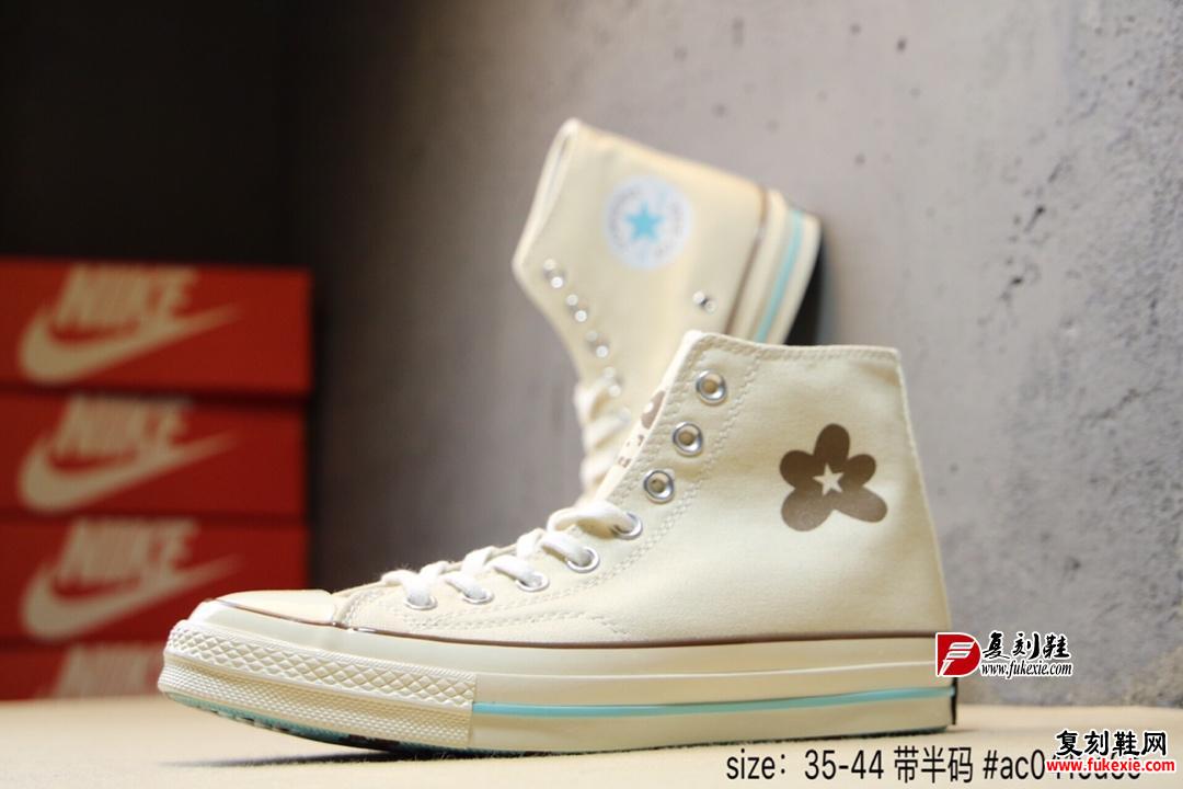 CONVERSE GOLF le FLEUR TTC匡威 小花 六代联名 Chuck 70 米白高