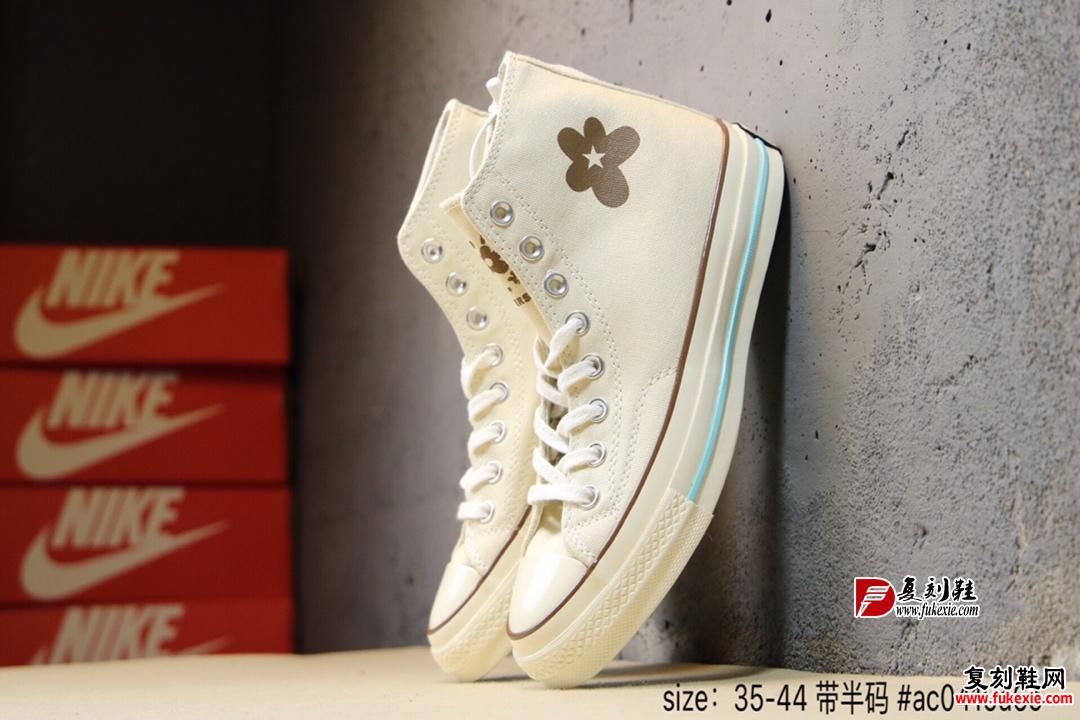 CONVERSE GOLF le FLEUR TTC匡威 小花 六代联名 Chuck 70 米白高