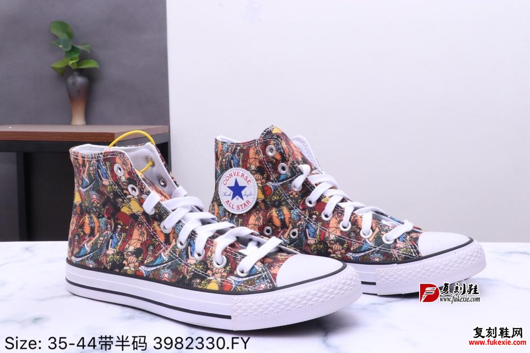 匡威100周年One Piece x Converse All Star HI高帮硫化帆布板鞋