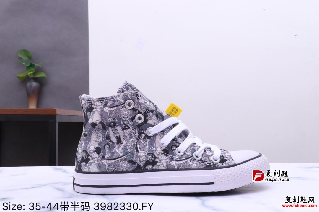 匡威100周年One Piece x Converse All Star HI高帮硫化帆布板鞋