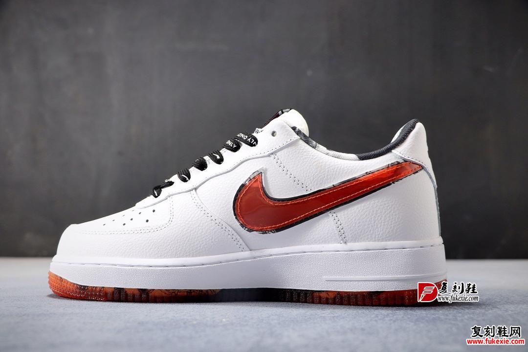 耐克 Nike Air Force 1 Low '07 Only Once灌篮高手皮革白桔红漫画空军一号