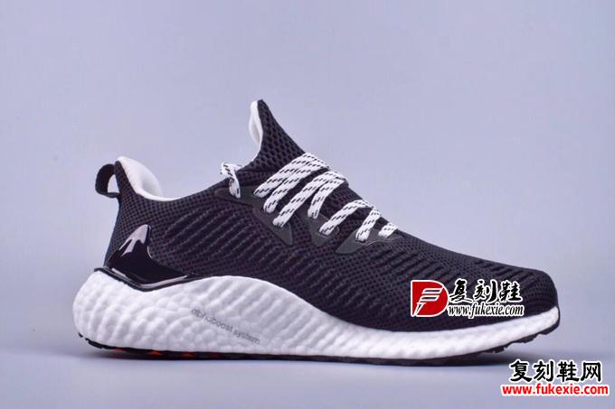 阿迪达斯Adidas Alphaboost System M 针织鞋面 阿尔法 真爆大底 爆米花材质休闲运动套脚慢跑鞋