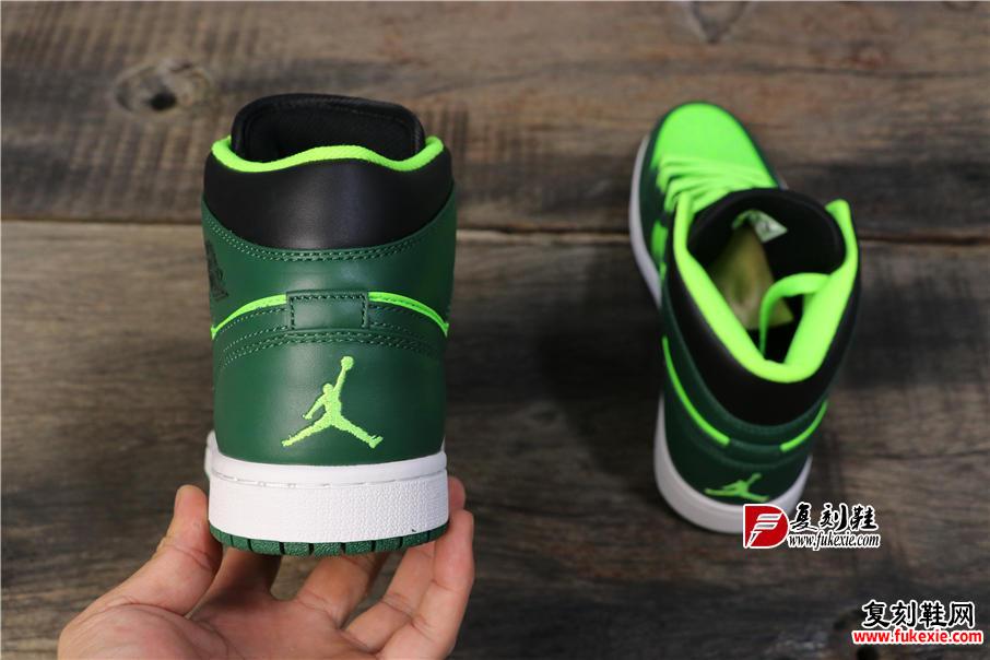 乔丹1代系列中帮 Air Jordan 1 Mid “Fluorescent Green 