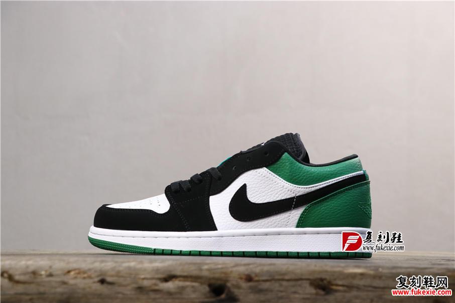 Air Jordan 1 Low "Mystic Green" 低帮白墨绿黑脚趾 复刻鞋 fukexie.com