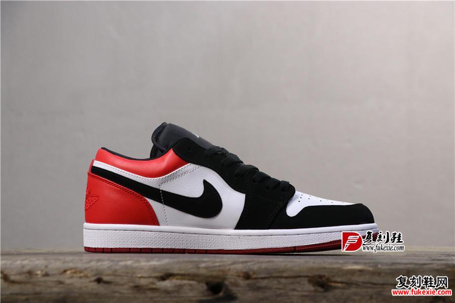  Air Jordan 1 Low “Black Toe” 低帮 复刻鞋 fukexie.com