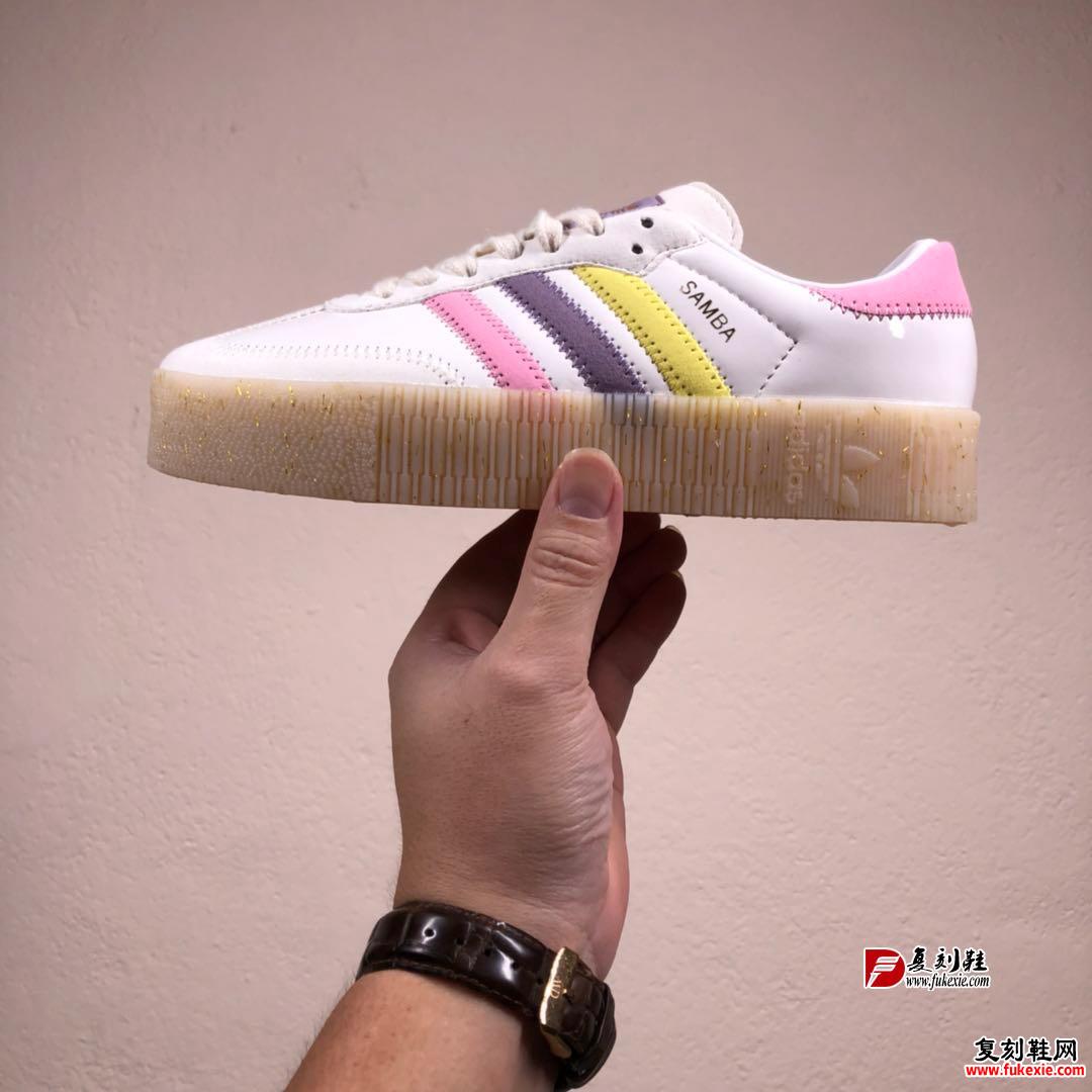 三叶草adidas Originals Samba Rose W桑巴系列松糕板鞋 复刻鞋网 399.name