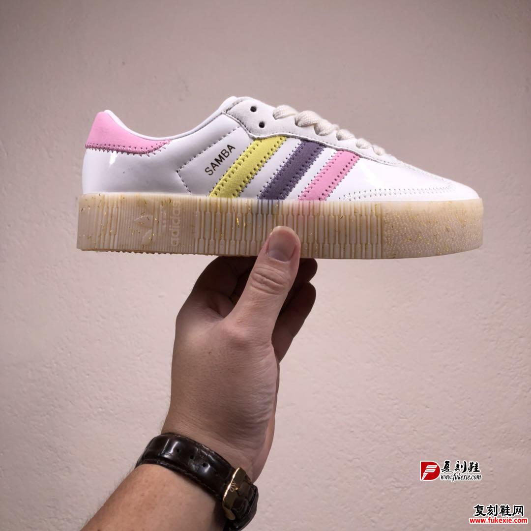 三叶草adidas Originals Samba Rose W桑巴系列松糕板鞋 复刻鞋网 399.name