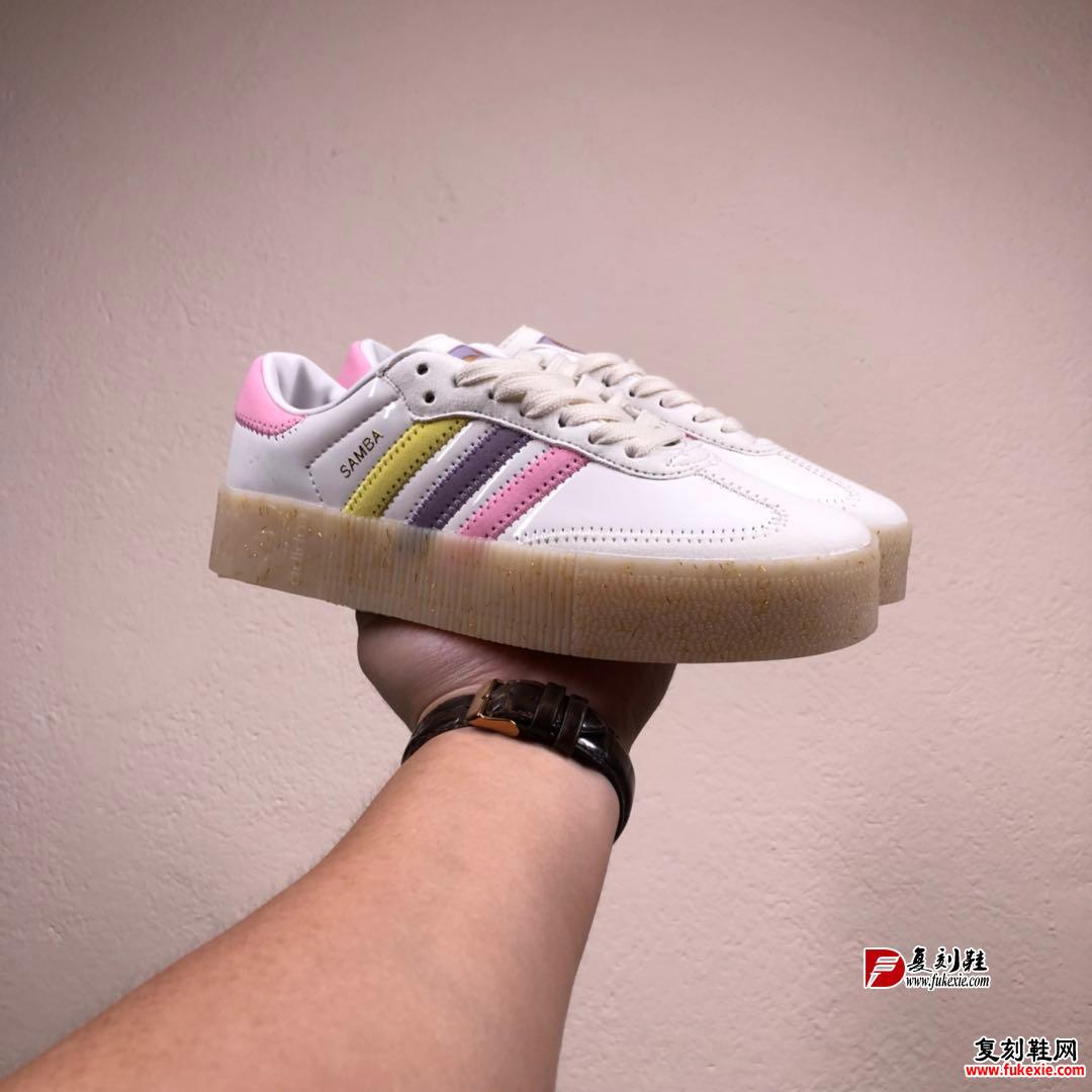 三叶草adidas Originals Samba Rose W桑巴系列松糕板鞋 复刻鞋网 399.name