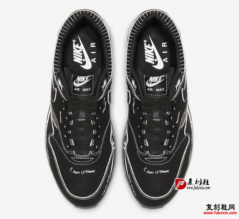 Nike Air Max 1 Tinker Black Schematic Sketch To Shelf CJ4286-001åå¸æ¥æ