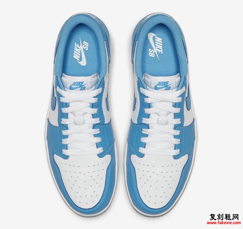 Nike SB x AJ 1 Low 北卡蓝下月发布 复刻鞋网 fukexie.com