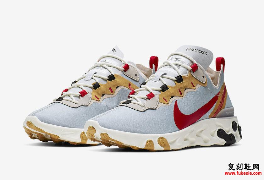 蒂芙尼蓝 Nike React Element 55货号：CK6682-001 复刻鞋网 fukexie.com