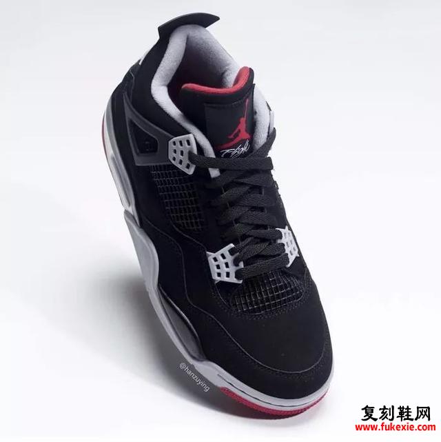 实拍预览2019年复刻版Air Jordan 4 Bred！