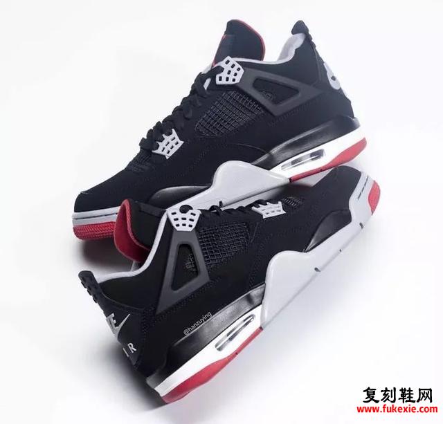 实拍预览2019年复刻版Air Jordan 4 Bred！