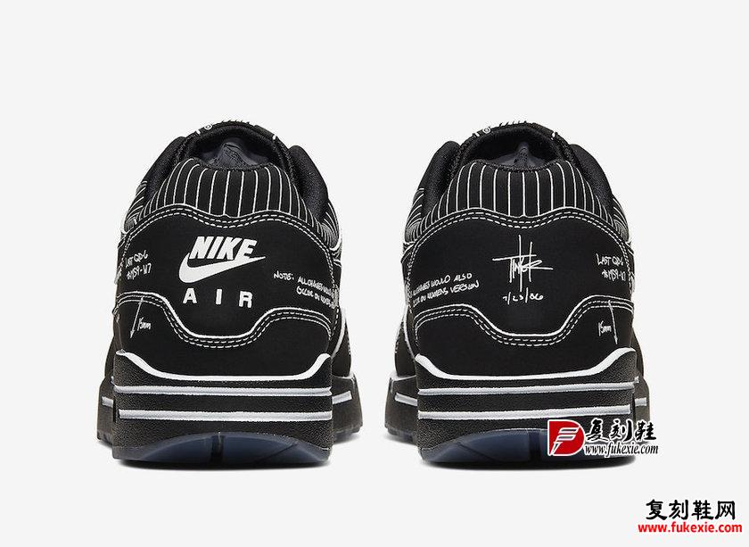 Nike Air Max 1 Tinker Black Schematic Sketch To Shelf CJ4286-001åå¸æ¥æ