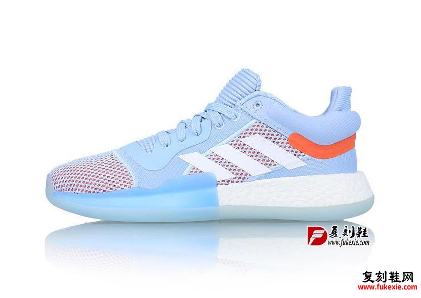 adidas Marquee Boost Low Glow Blue G26215 Release Date 复刻鞋网 fukexie.com
