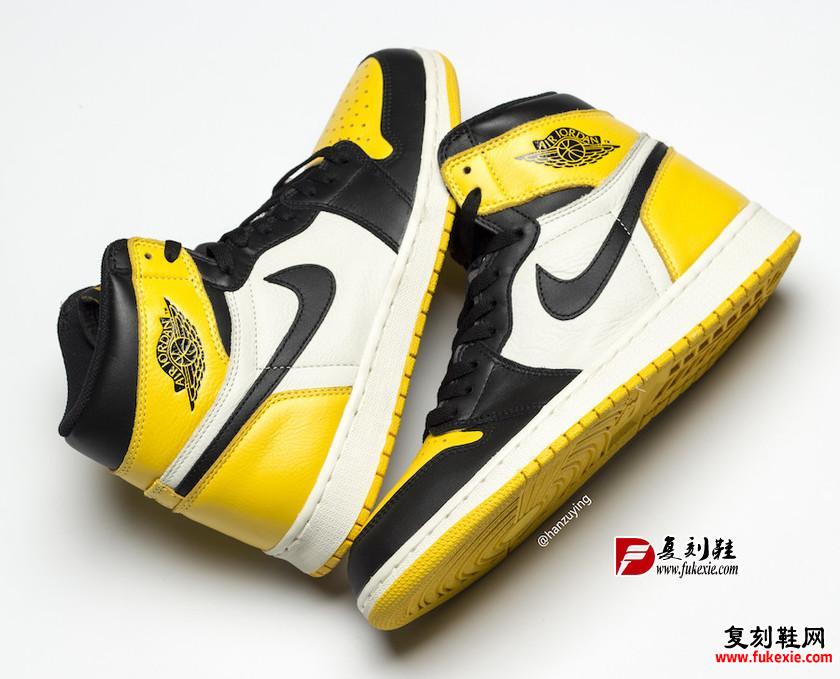 Air Jordan 1 “Yellow Toe”货号：AR1020-700 2019年秋发售 复刻鞋网 fukexie.com
