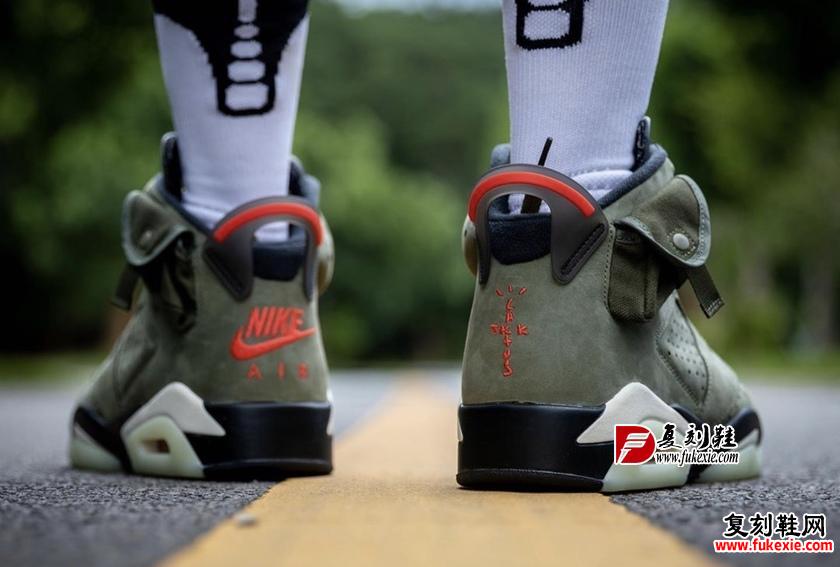 Travis Scott Air Jordan 6 2019 On-Feet CN1084-200 复刻鞋网 fukexie.com