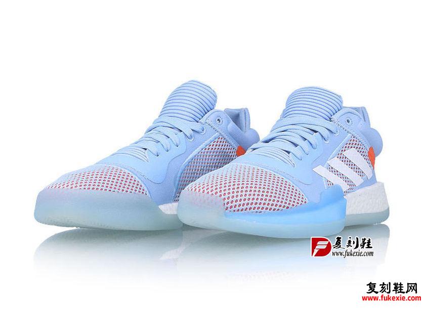 adidas Marquee Boost Low Glow Blue G26215 Release Date 复刻鞋网 fukexie.com
