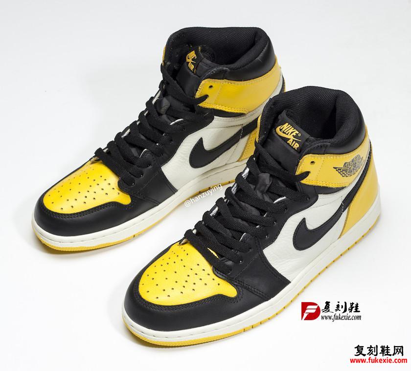Air Jordan 1 “Yellow Toe”货号：AR1020-700 2019年秋发售 复刻鞋网 fukexie.com
