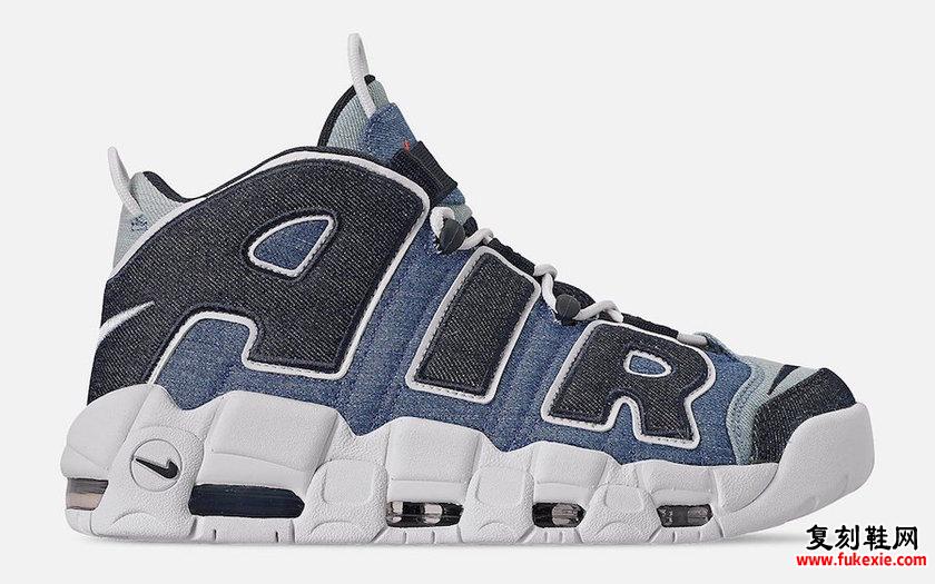 Nike Air More Uptempo “Denim”蓝色丹宁大 “Air” 复刻鞋网 fukexie.com