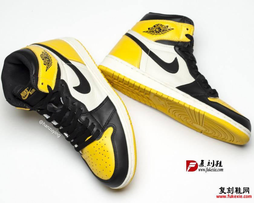 Air Jordan 1 “Yellow Toe”货号：AR1020-700 2019年秋发售 复刻鞋网 fukexie.com