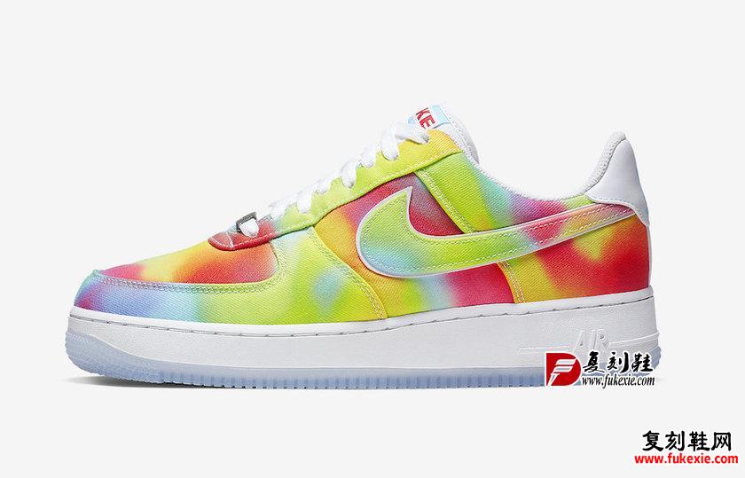 Nike Air Force 1 Low 全新扎染系列 复刻鞋网 fukexie.com