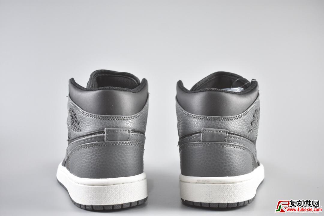 Nike Air Jordan 1 Mid “Dark Grey”货号：554724-041| 复刻鞋网 fukexie.com