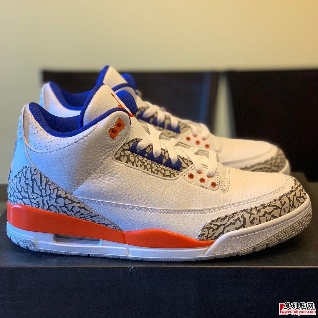 尼克斯配色的 Air Jordan 3 “Knicks” 首次曝出实物图 | 复刻鞋网 fukexie.com