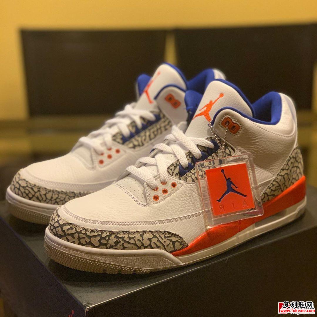 尼克斯配色的 Air Jordan 3 “Knicks” 首次曝出实物图 | 复刻鞋网 fukexie.com