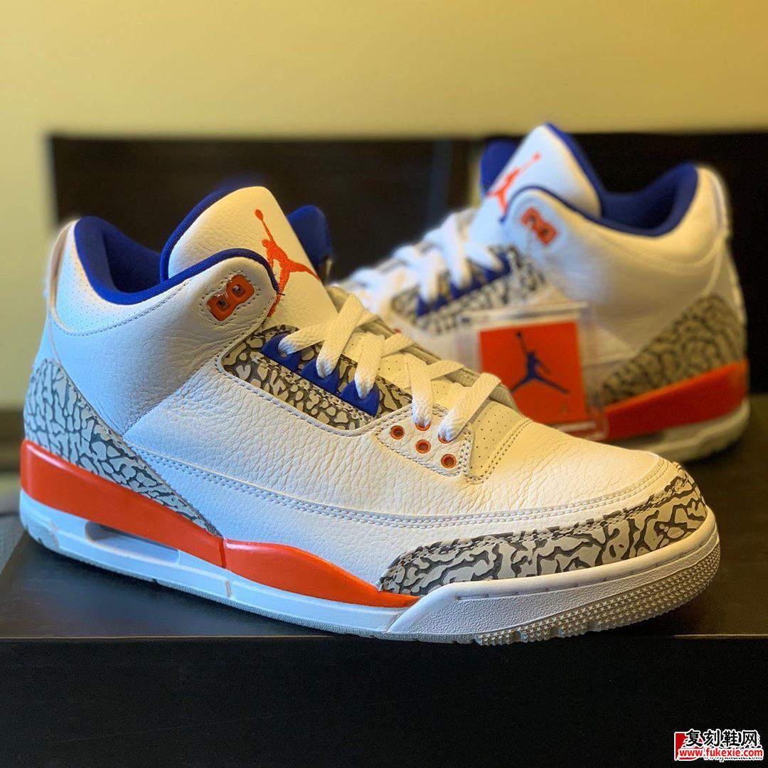 尼克斯配色的 Air Jordan 3 “Knicks” 首次曝出实物图 | 复刻鞋网 fukexie.com