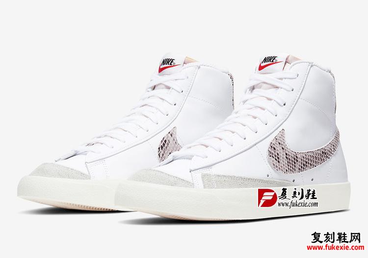 Nike,Blazer Mid,CI1176-101  奢华蛇纹点缀！Nike Blazer Mid 全新配色即将发售！