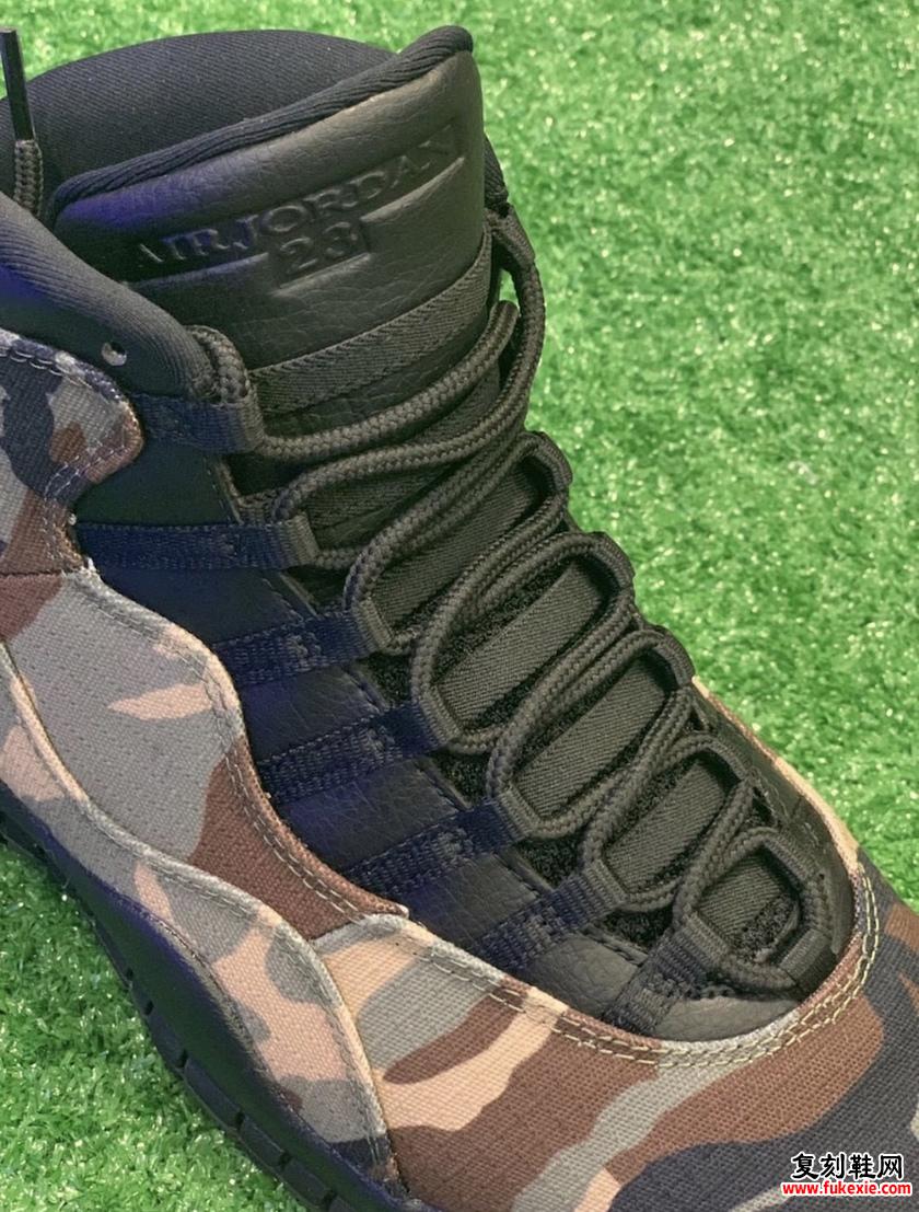 Air Jordan 10 “Camo”迷彩军事风货号：310805-200 复刻鞋网 fukexie.com