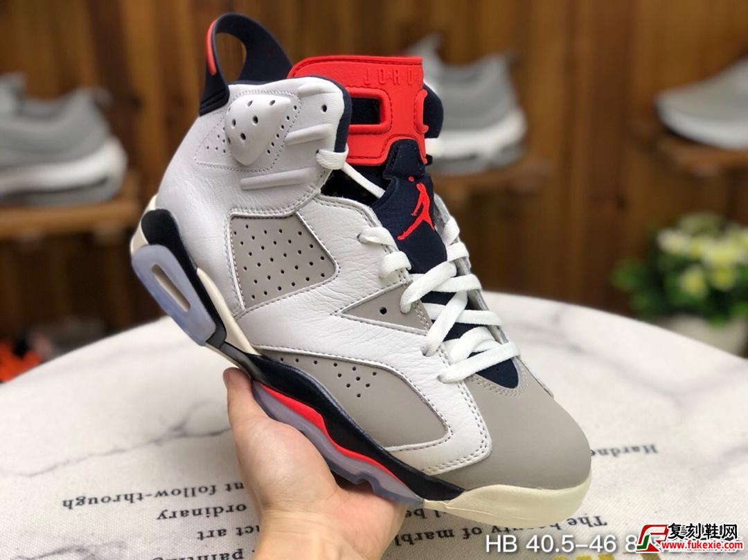 Air Jordan 6 Tinker 白灰红外线乔六手稿货号：384664-104 | 复刻鞋网 fukexie.com