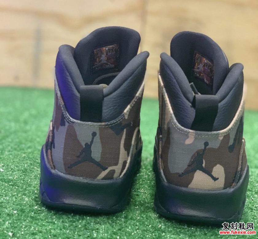 Air Jordan 10 “Camo”迷彩军事风货号：310805-200 复刻鞋网 fukexie.com