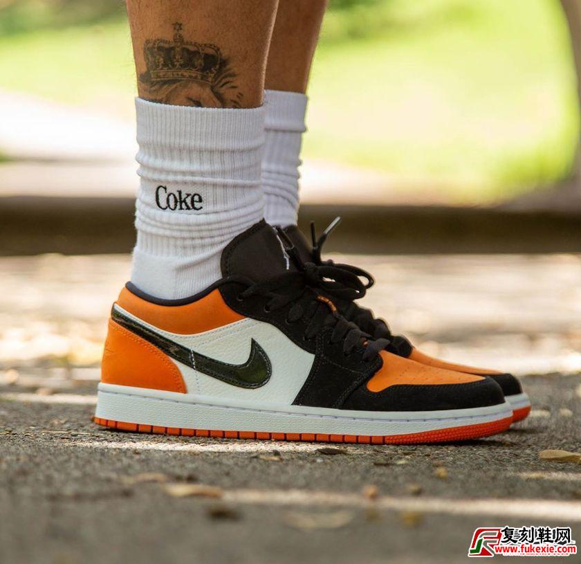 Air Jordan 1 Low “Shattered Backboard”低帮扣碎上脚图货号：553558-128 | 复刻鞋网 fukexie.com