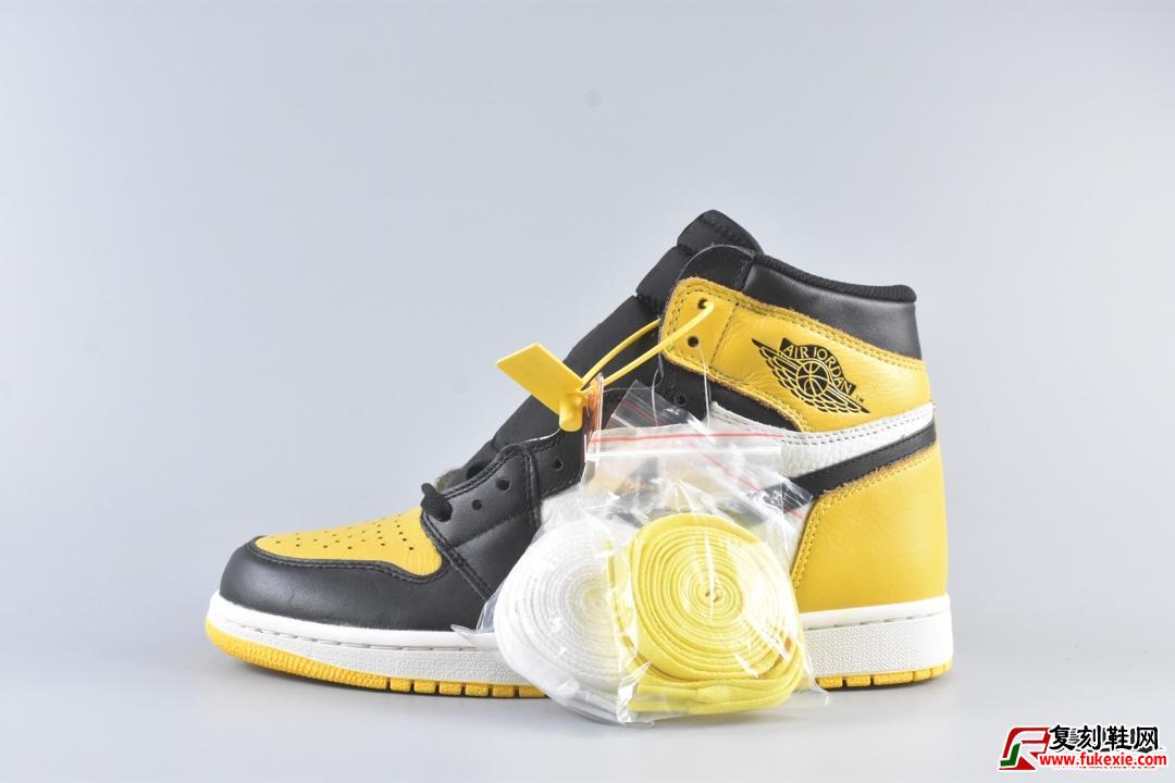 Air Jordan 1 Retro High OG 黑黄脚趾货号：AR1020-700 | 复刻鞋网 fukexie.com