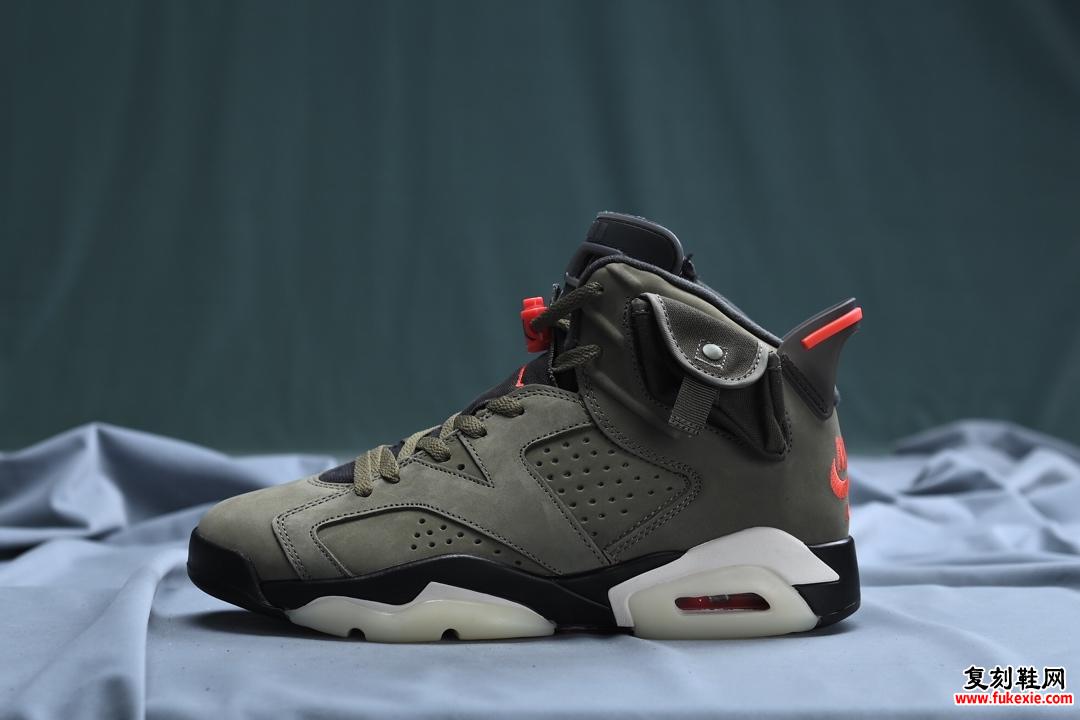 Travis Scott x Air Jordan 6 丰富细节 + 炫酷夜光 货号：CN1084-200  复刻鞋网 fukexie.com