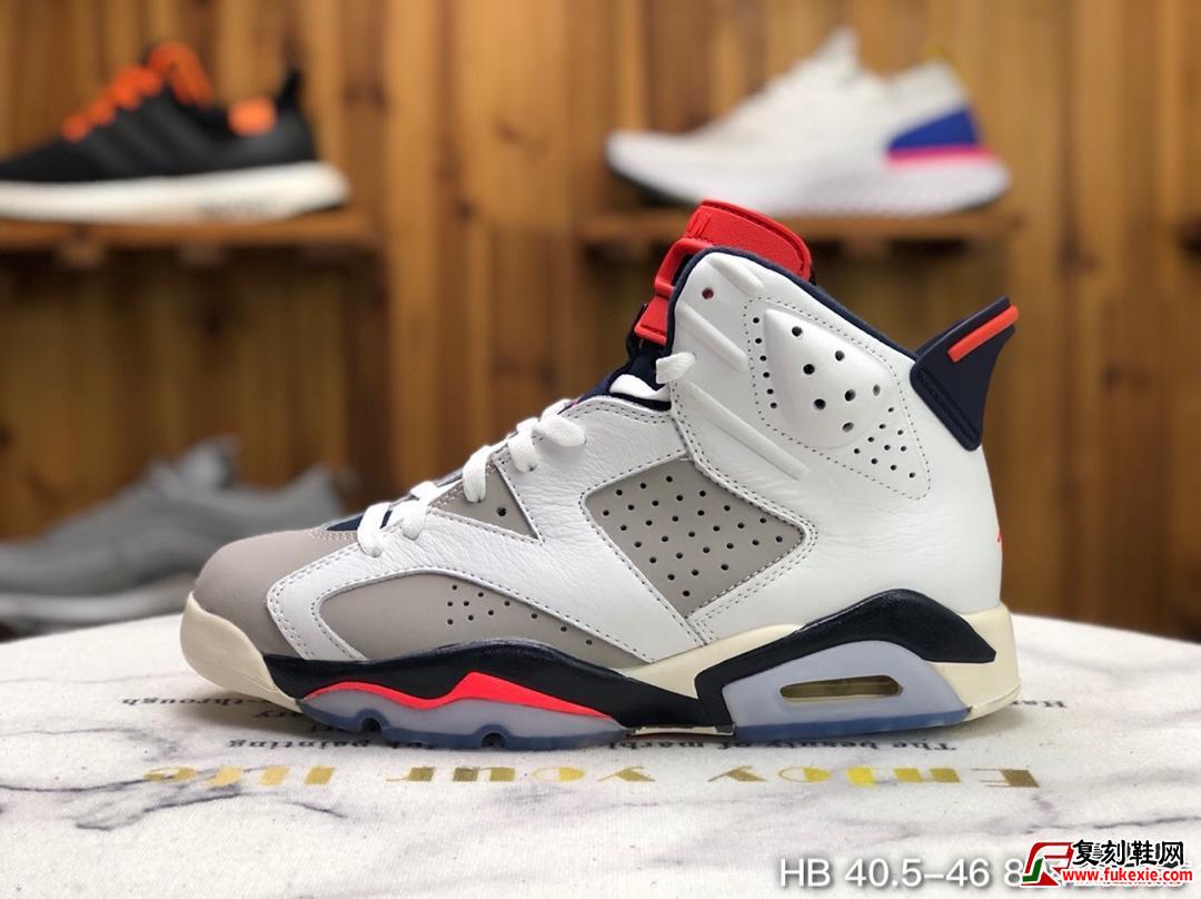 Air Jordan 6 Tinker 白灰红外线乔六手稿货号：384664-104 | 复刻鞋网 fukexie.com