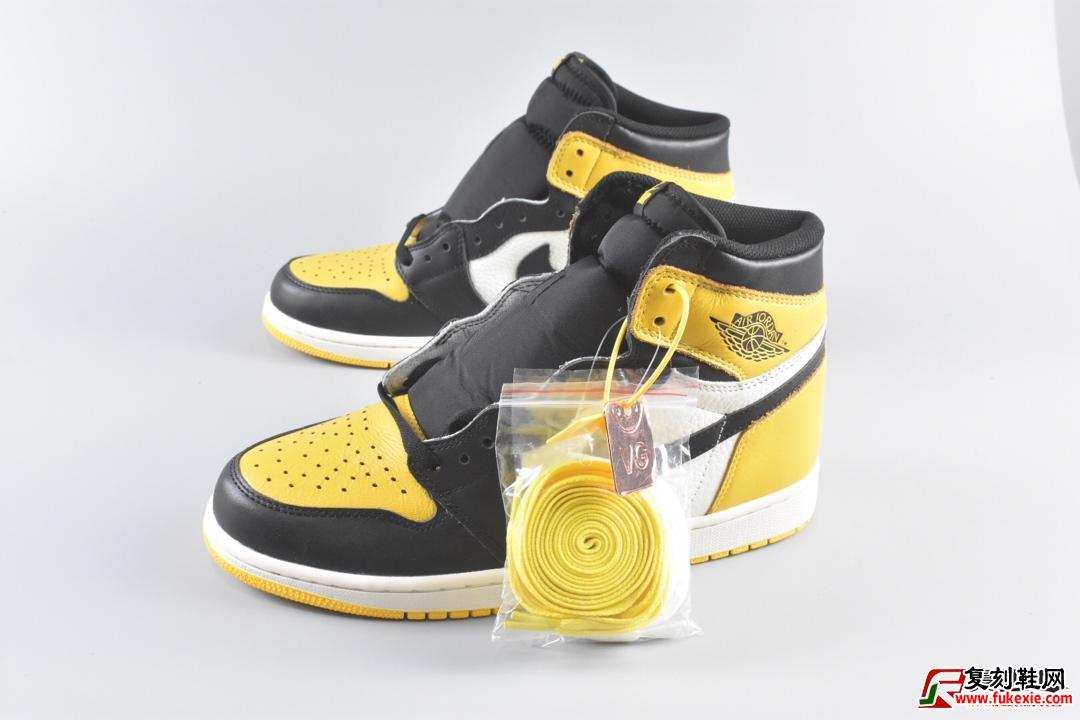 Air Jordan 1 Retro High OG 黑黄脚趾货号：AR1020-700 | 复刻鞋网 fukexie.com