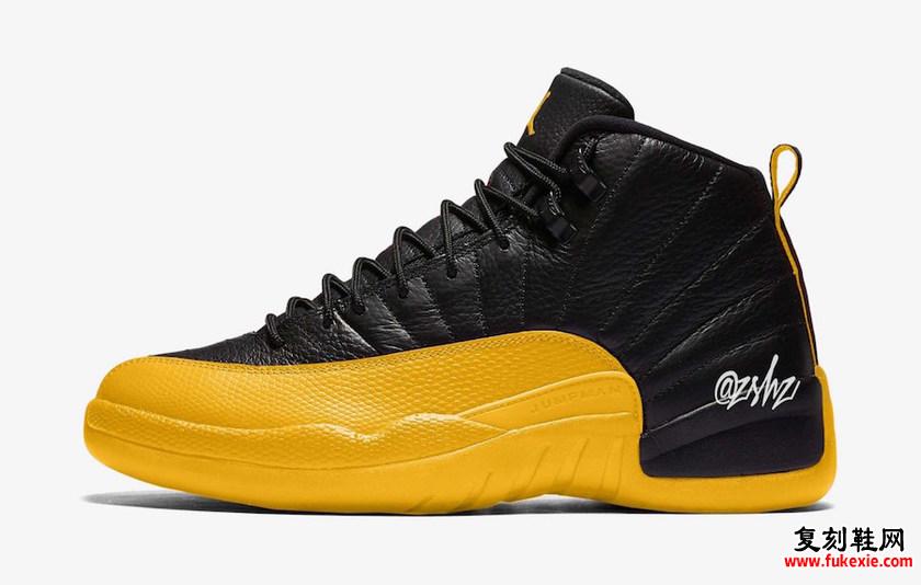 Air Jordan 12 Black University Gold 130690-070 Release Date 莆田鞋网 399.name