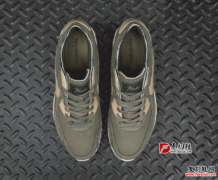 Maharishi x Nike Air Max 90“Maha Olive”发售日期：2019年8月22日 莆田鞋网 399.name