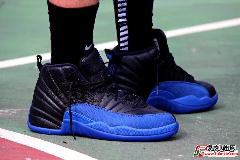 Air Jordan 12 “Game Royal”黑蓝本月发售货号：130690-014 | 复刻鞋网 fukexie.com