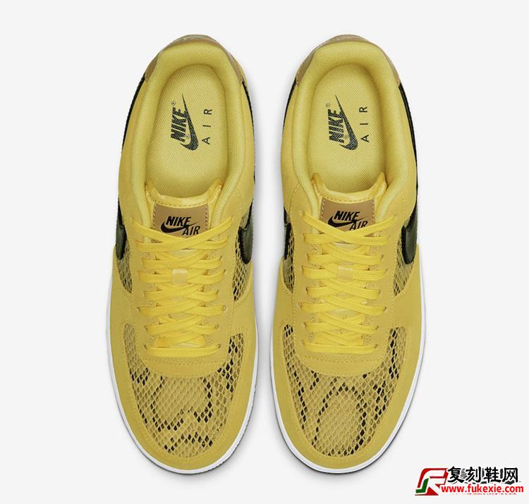 Nike Air Force 1 Low “Yellow Snakeskin” 「黄蛇」配色即将发售货号：BQ4424-700 | 复刻鞋网 fukexie.com