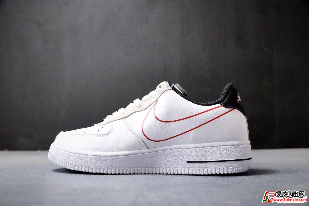  耐克 Nike Air Force 1 Script Swoosh 设计手稿 复古Logo 空军一号 货号:CK9257-100 | 复刻鞋网 www.fukexie.com