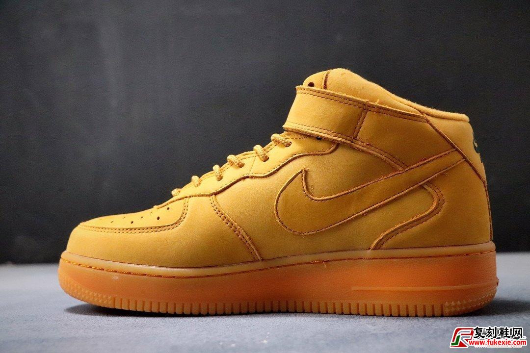 耐克 Nike Air Force 1 高人气配色 小麦 空军一号中帮 货号：715889-200 | 复刻鞋网 www.fukexie.com