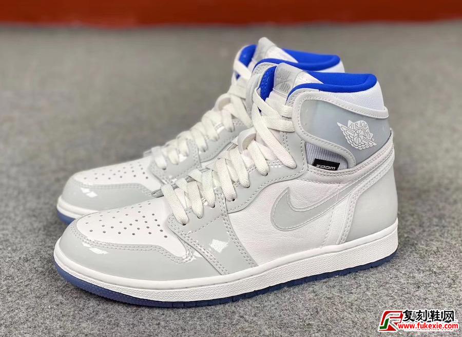 Air Jordan 1 Zoom R2T白色Racer Blue CK6637-104 2020